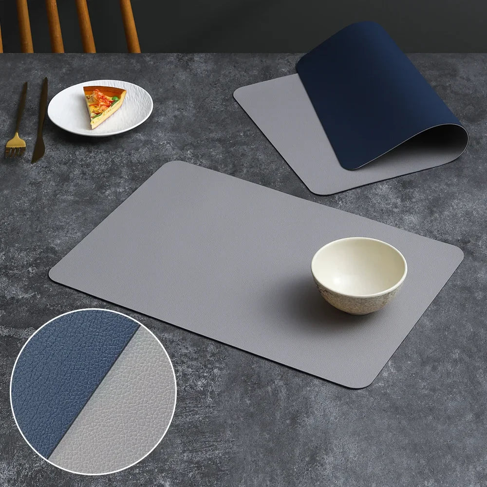 Double-Sided Faux Leather Placemats Set – Waterproof, Heat-Resistant Table Mats for Dining, Kitchen & Outdoor Use - Image 7