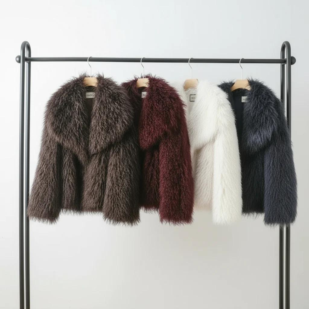 Elarra Faux Fur Shaggy Jacket – Women’s Oversized Mongolian Style Coat for Autumn Winter Outfits - Image 6