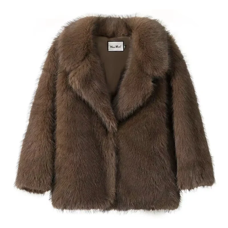 Luna Faux Fur Cropped Coat – Chic Winter Outerwear - Image 7