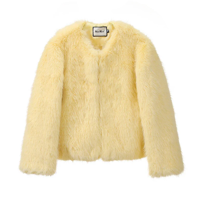 Elysia Luxe Faux Fur Cropped Jacket – Chic Winter Glamour - Image 3