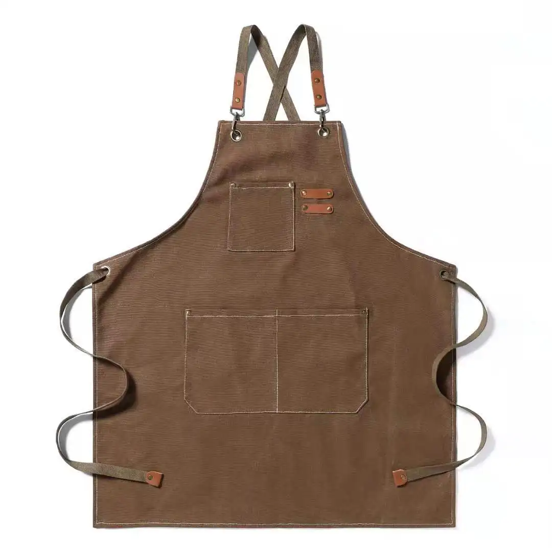 Heavy-Duty Canvas Work Apron – Adjustable Straps Multi-Pocket Tool Apron for Woodworking, Cooking, Crafts & DIY - Image 5