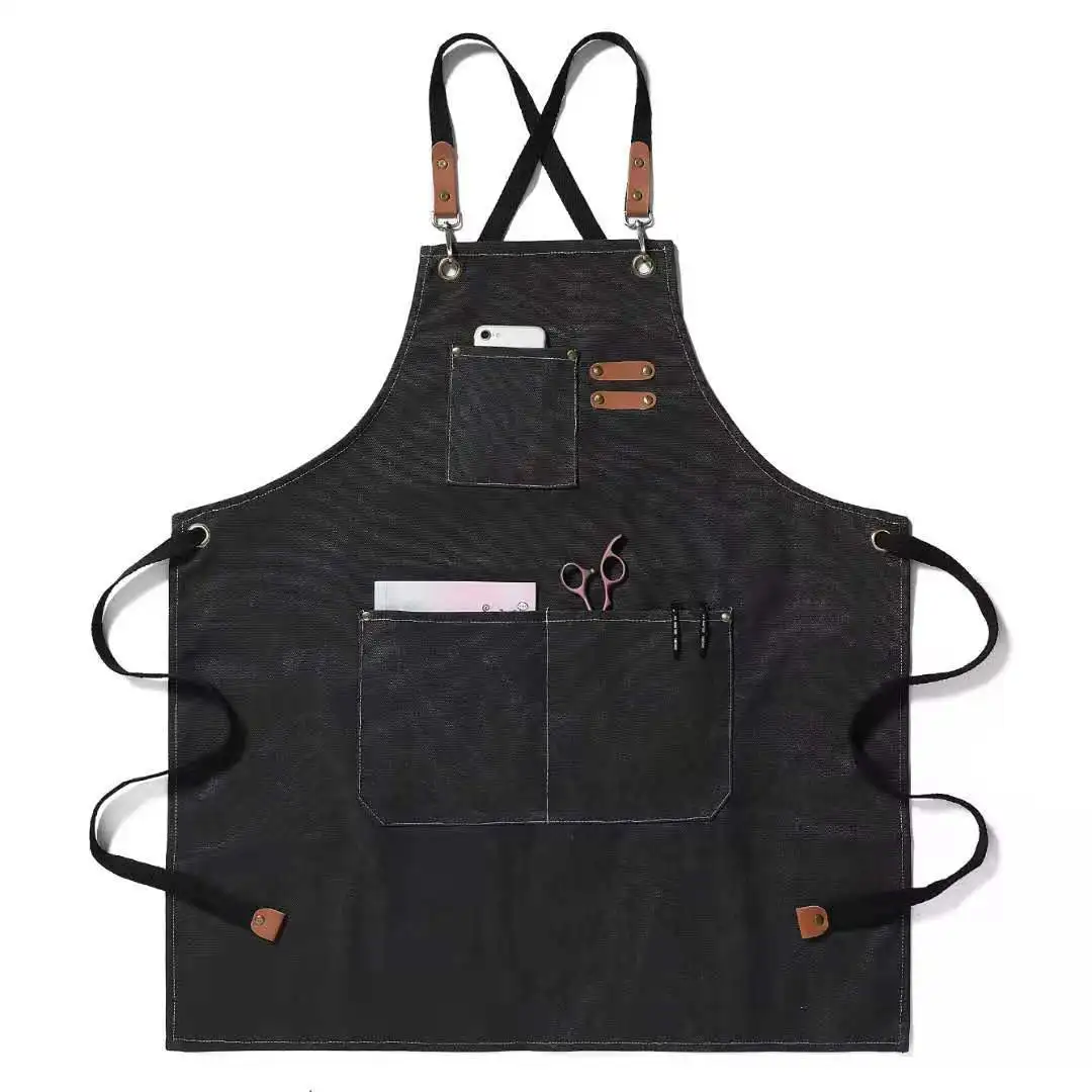 Heavy-Duty Canvas Work Apron – Adjustable Straps Multi-Pocket Tool Apron for Woodworking, Cooking, Crafts & DIY - Image 6