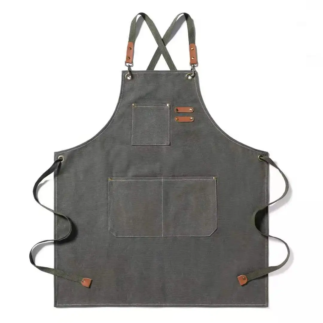 Heavy-Duty Canvas Work Apron – Adjustable Straps Multi-Pocket Tool Apron for Woodworking, Cooking, Crafts & DIY - Image 7