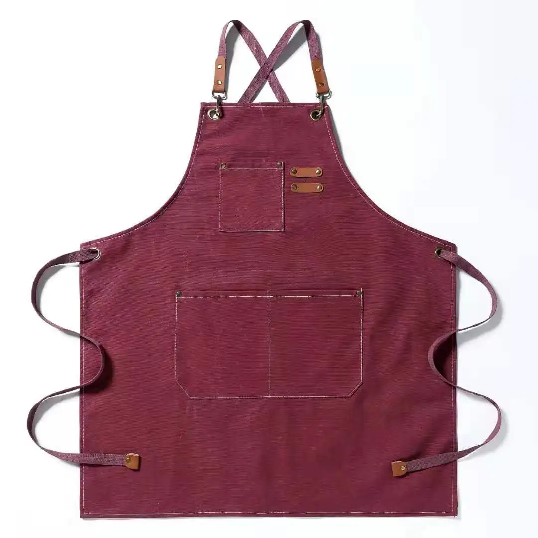 Heavy-Duty Canvas Work Apron – Adjustable Straps Multi-Pocket Tool Apron for Woodworking, Cooking, Crafts & DIY - Image 8