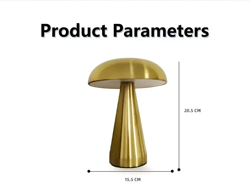 Metallic Mushroom LED Table Lamp - Image 5