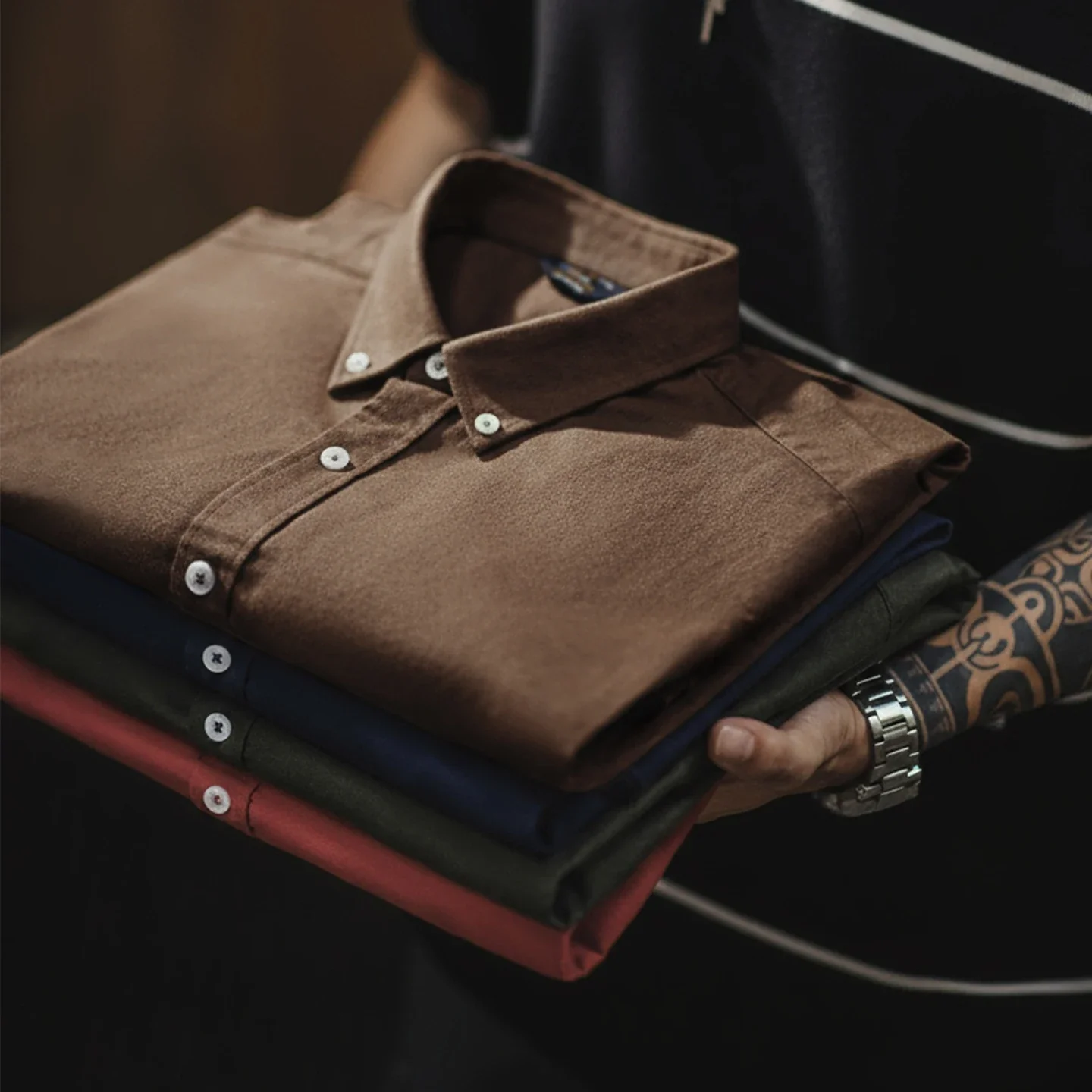 Redford Men’s Long Sleeve Oxford Shirt – 100% Cotton Brushed Casual Button Down Shirt - Image 9